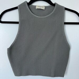 Aritzia Babaton Sculpt Knit Racer Cropped Tank